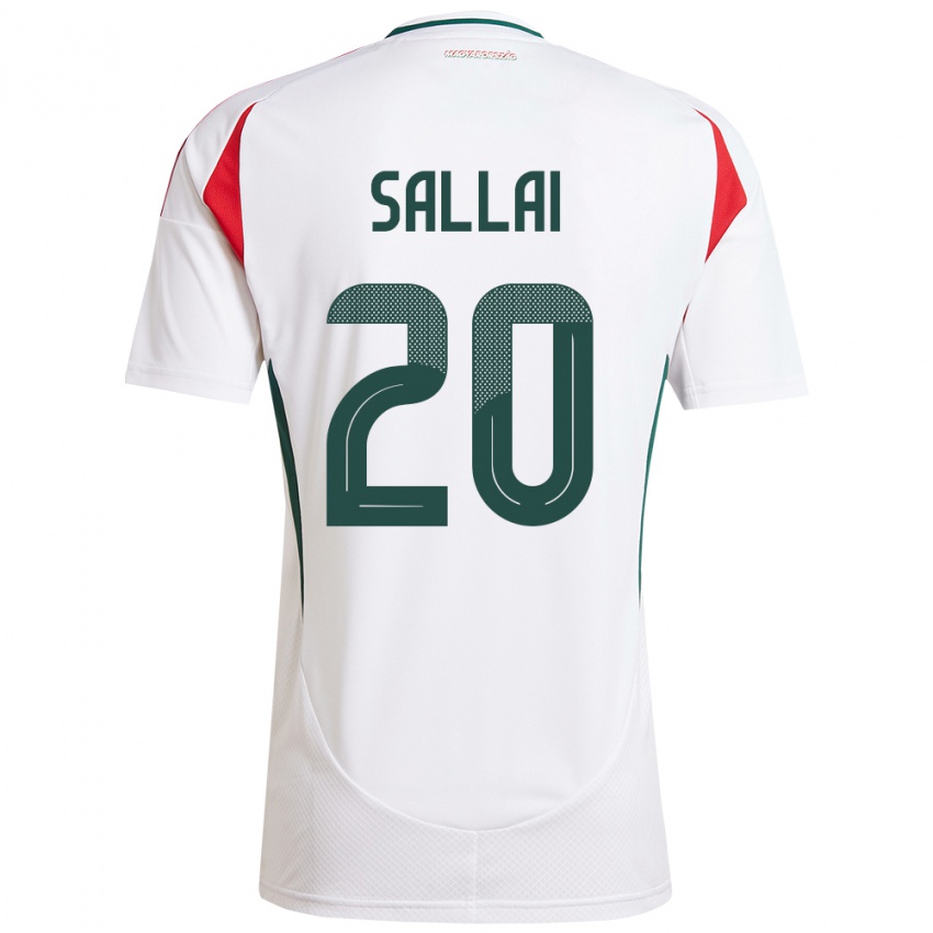 Niño Camiseta Hungría Roland Sallai #20 Blanco 2ª Equipación 24-26 La Camisa México