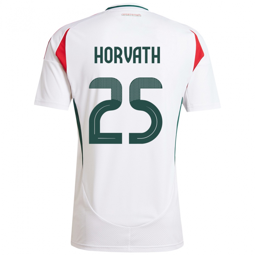 Niño Camiseta Hungría Krisztofer Horváth #25 Blanco 2ª Equipación 24-26 La Camisa México