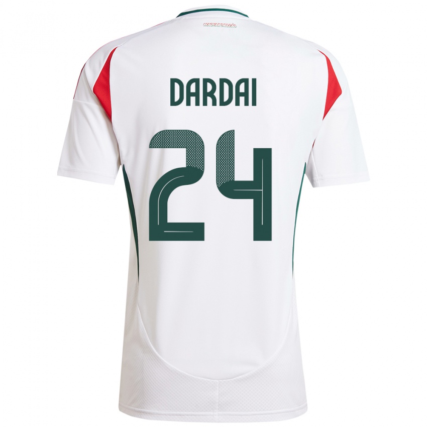 Niño Camiseta Hungría Márton Dárdai #24 Blanco 2ª Equipación 24-26 La Camisa México