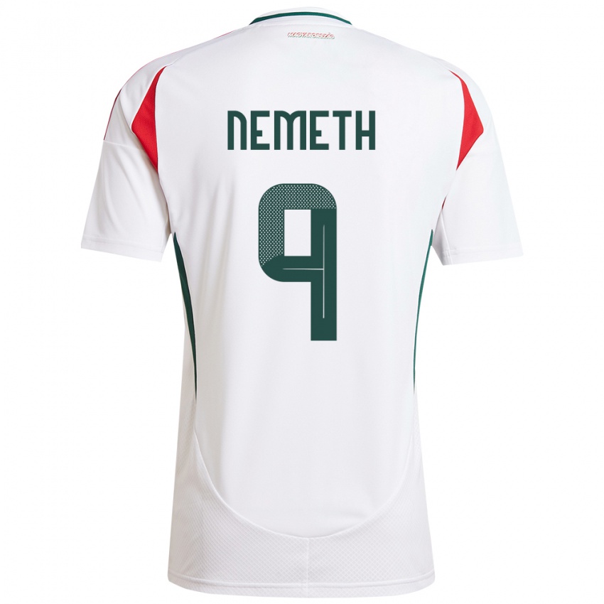 Niño Camiseta Hungría András Németh #9 Blanco 2ª Equipación 24-26 La Camisa México