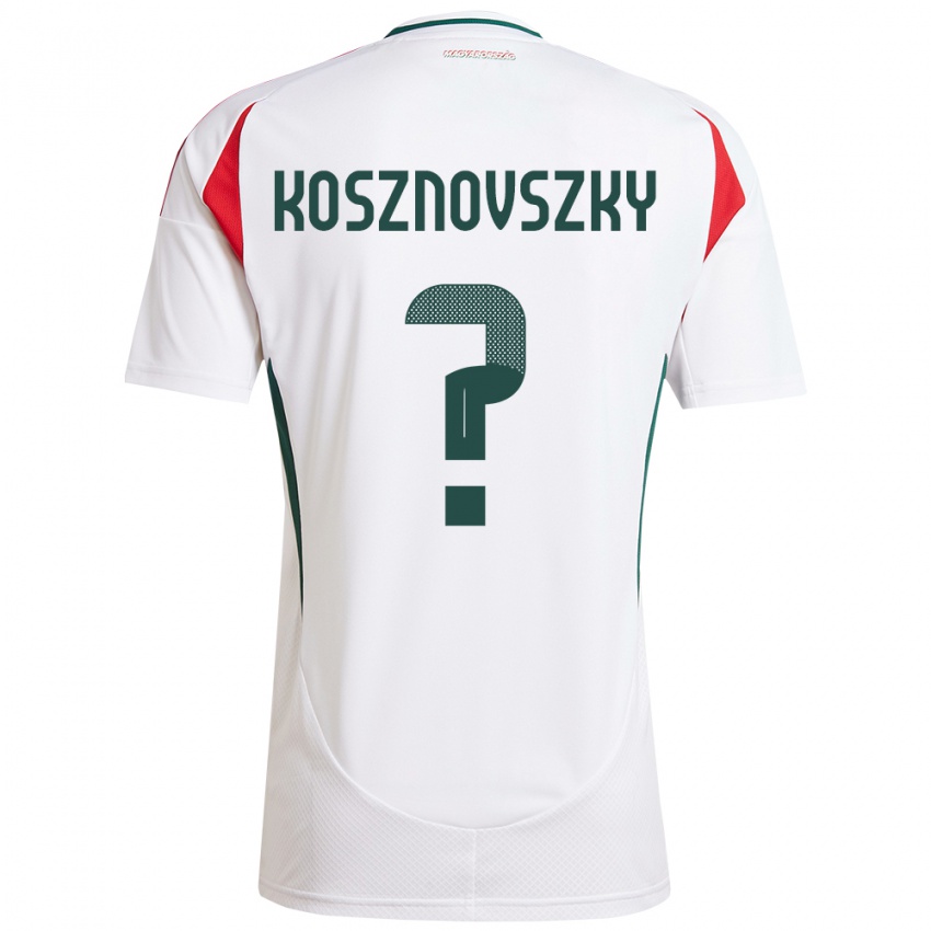 Niño Camiseta Hungría Márk Kosznovszky #0 Blanco 2ª Equipación 24-26 La Camisa México