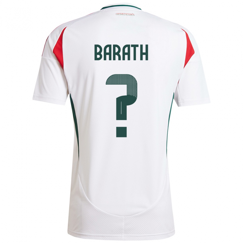 Niño Camiseta Hungría Péter Baráth #0 Blanco 2ª Equipación 24-26 La Camisa México