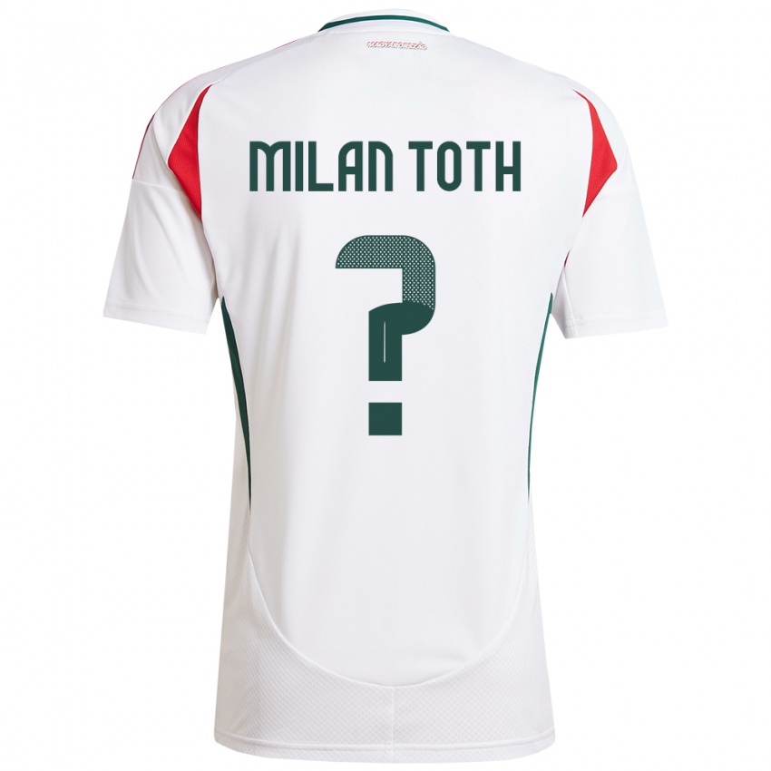 Niño Camiseta Hungría Milán Tóth #0 Blanco 2ª Equipación 24-26 La Camisa México