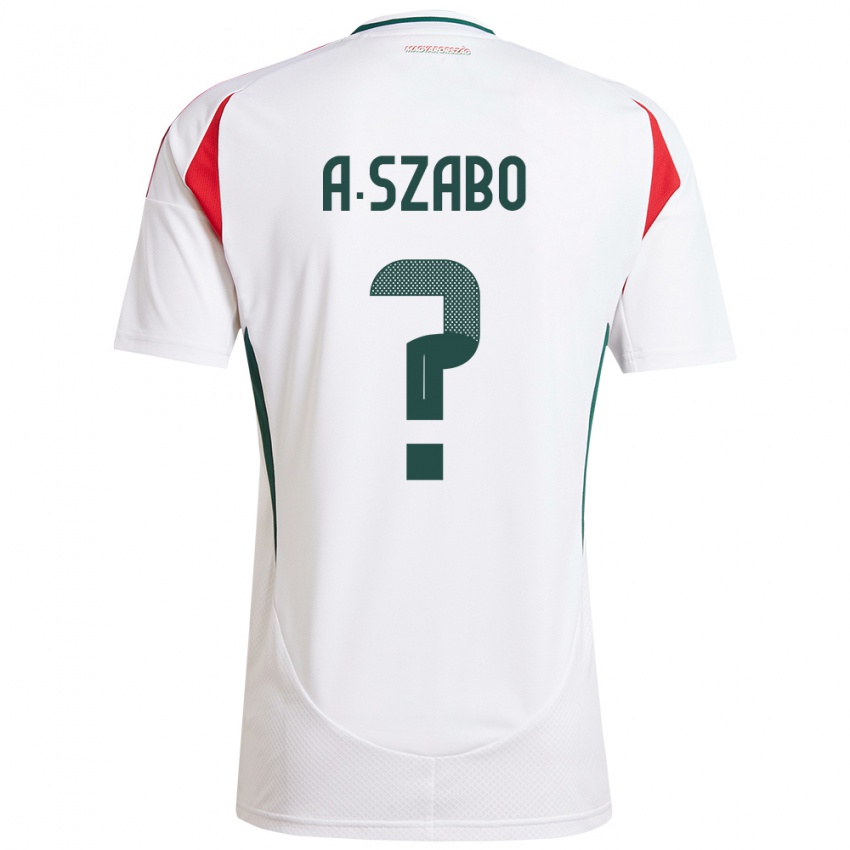 Niño Camiseta Hungría Alex Szabó #0 Blanco 2ª Equipación 24-26 La Camisa México