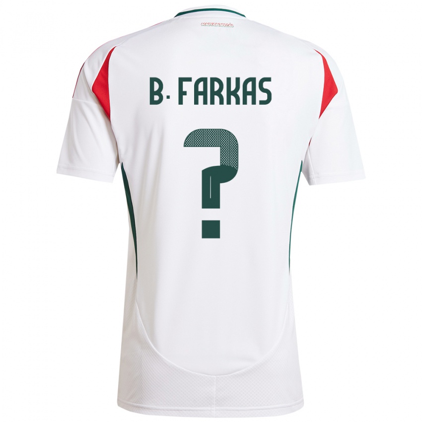 Niño Camiseta Hungría Bendegúz Farkas #0 Blanco 2ª Equipación 24-26 La Camisa México