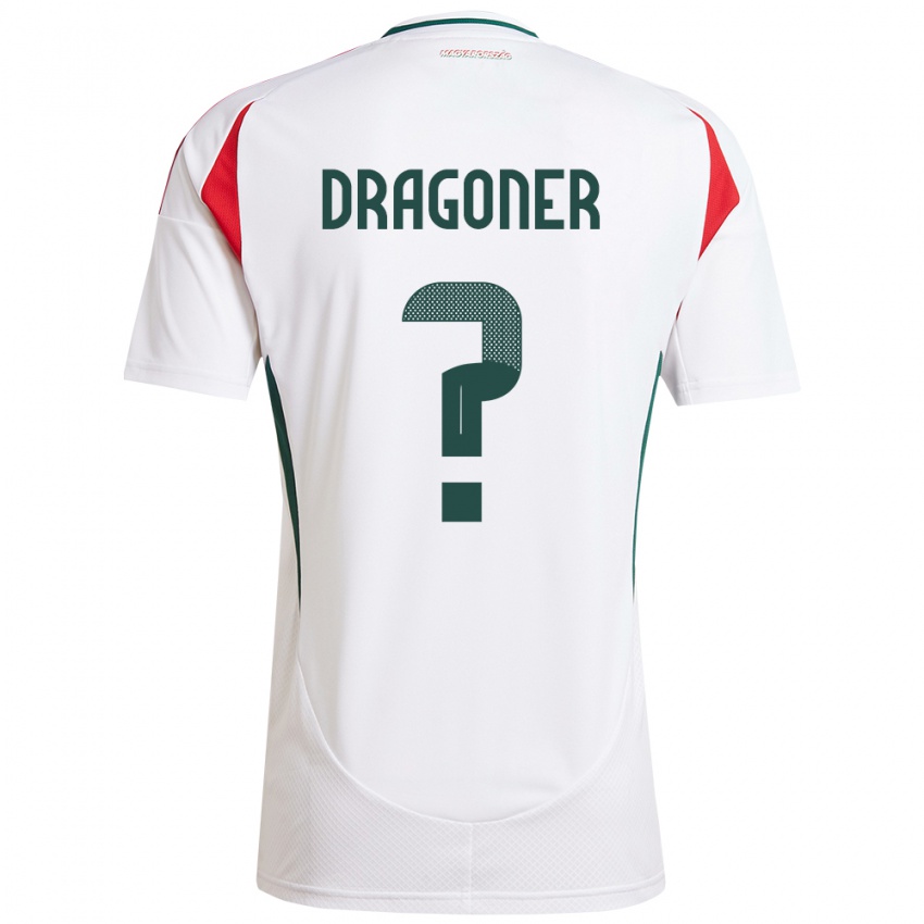 Niño Camiseta Hungría Áron Dragóner #0 Blanco 2ª Equipación 24-26 La Camisa México