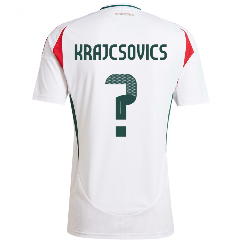 Niño Camiseta Hungría Ábel Krajcsovics #0 Blanco 2ª Equipación 24-26 La Camisa México