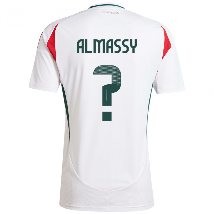 Niño Camiseta Hungría Levente Almássy #0 Blanco 2ª Equipación 24-26 La Camisa México