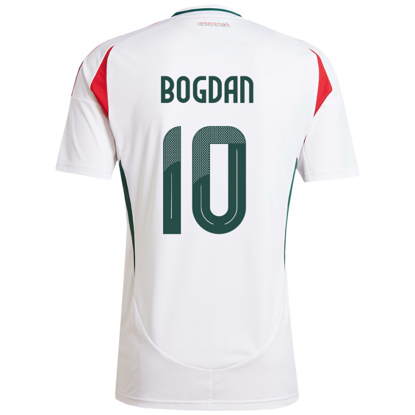 Niño Camiseta Hungría Hunor Bogdán #10 Blanco 2ª Equipación 24-26 La Camisa México