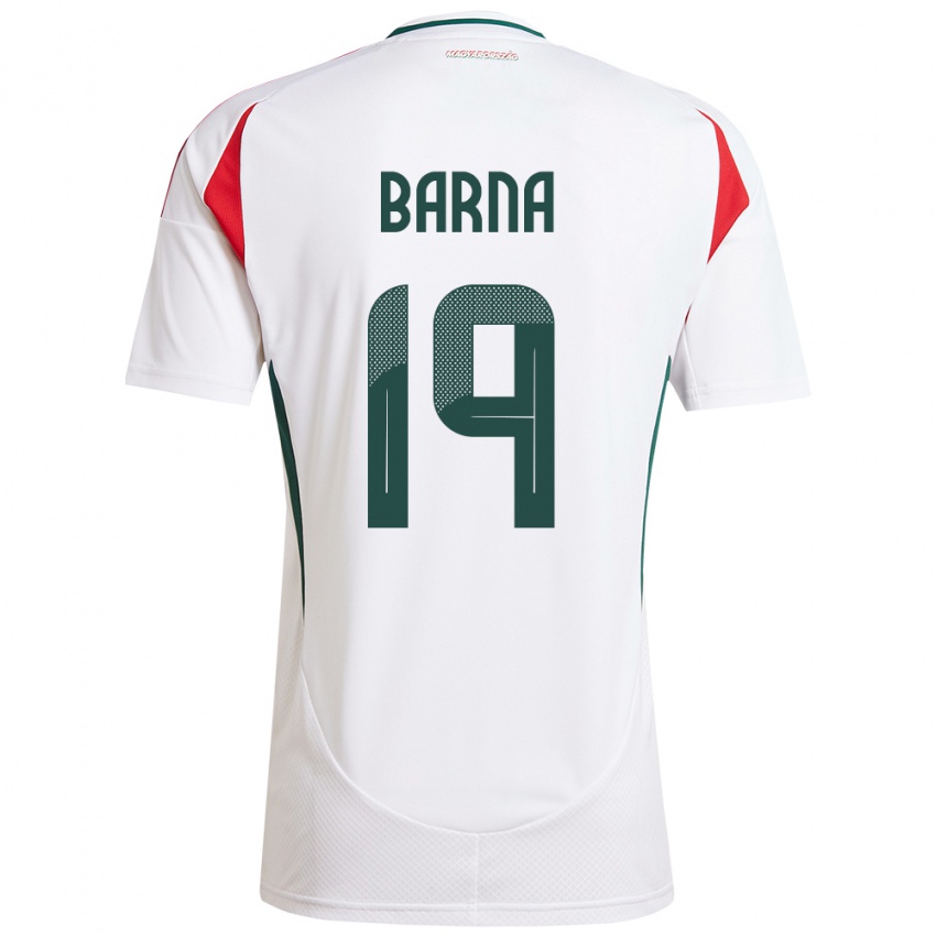 Niño Camiseta Hungría Daniel Barna #19 Blanco 2ª Equipación 24-26 La Camisa México