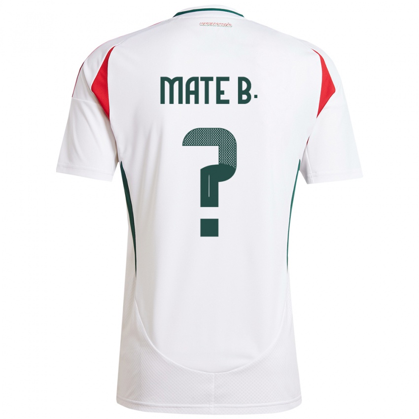 Niño Camiseta Hungría Máté Balogh #0 Blanco 2ª Equipación 24-26 La Camisa México