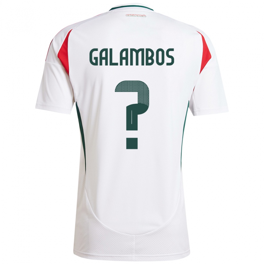 Niño Camiseta Hungría János Galambos #0 Blanco 2ª Equipación 24-26 La Camisa México