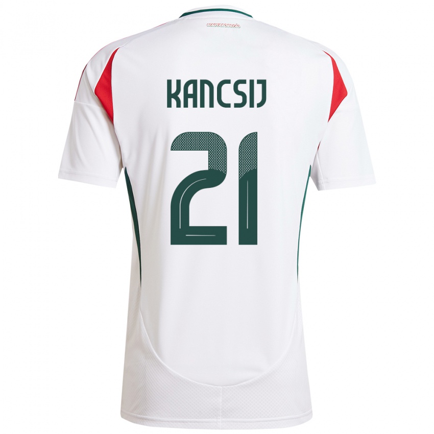 Niño Camiseta Hungría Artúr Kancsij #21 Blanco 2ª Equipación 24-26 La Camisa México