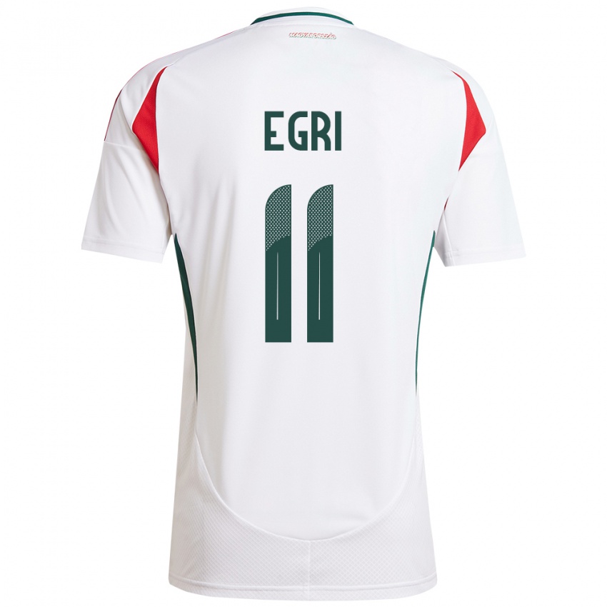 Niño Camiseta Hungría Imre Egri #11 Blanco 2ª Equipación 24-26 La Camisa México