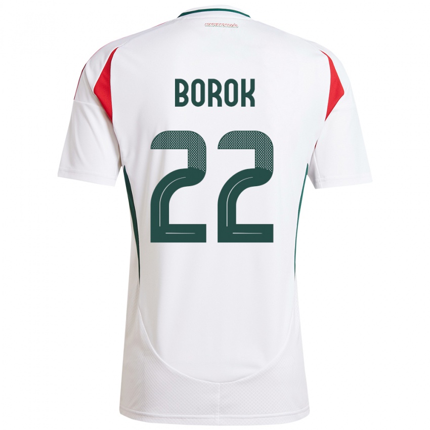 Niño Camiseta Hungría Dorina Borók #22 Blanco 2ª Equipación 24-26 La Camisa México