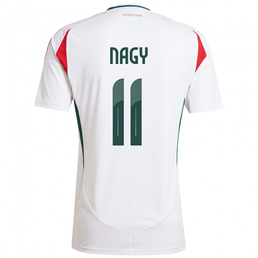 Niño Camiseta Hungría Virág Nagy #11 Blanco 2ª Equipación 24-26 La Camisa México