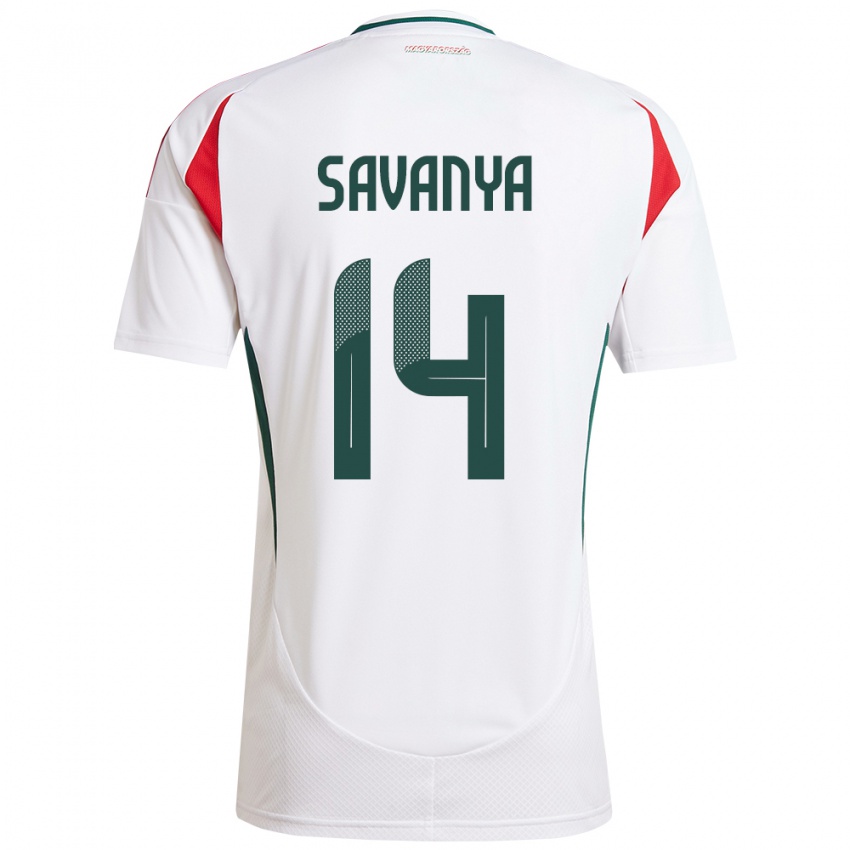 Niño Camiseta Hungría Csilla Savanya #14 Blanco 2ª Equipación 24-26 La Camisa México