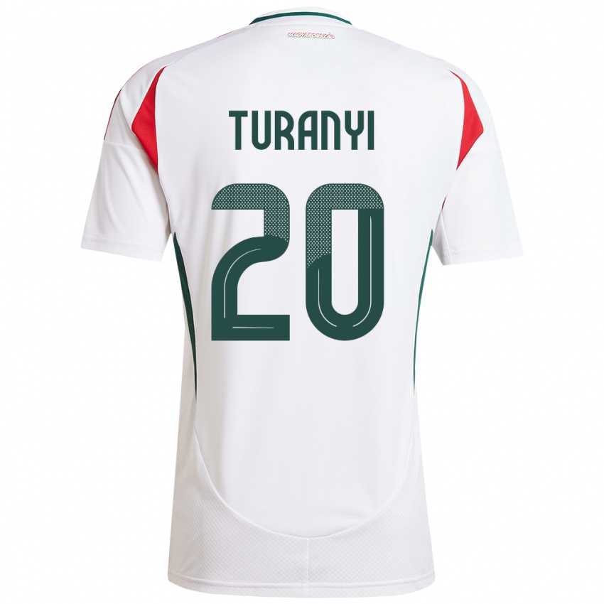 Niño Camiseta Hungría Lilla Turányi #20 Blanco 2ª Equipación 24-26 La Camisa México