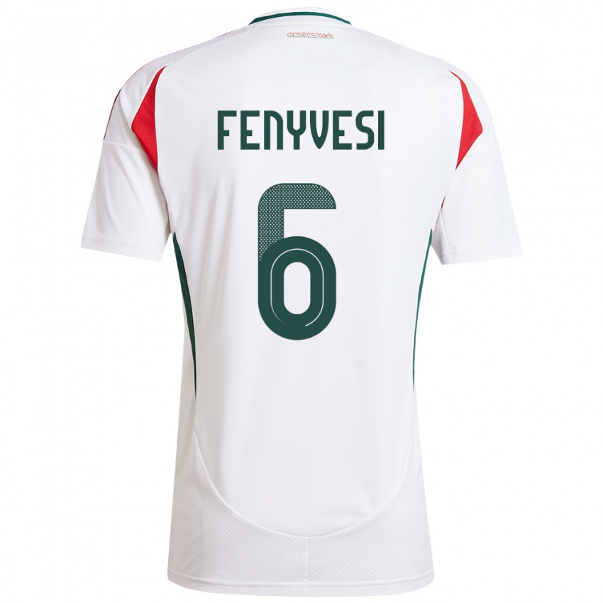 Niño Camiseta Hungría Evelin Fenyvesi #6 Blanco 2ª Equipación 24-26 La Camisa México