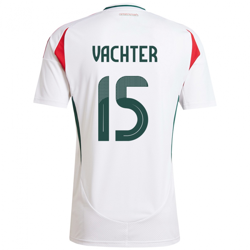 Niño Camiseta Hungría Fanni Vachter #15 Blanco 2ª Equipación 24-26 La Camisa México