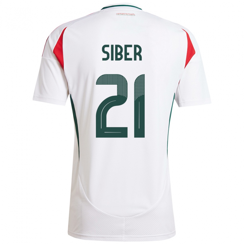 Niño Camiseta Hungría Glória Siber #21 Blanco 2ª Equipación 24-26 La Camisa México