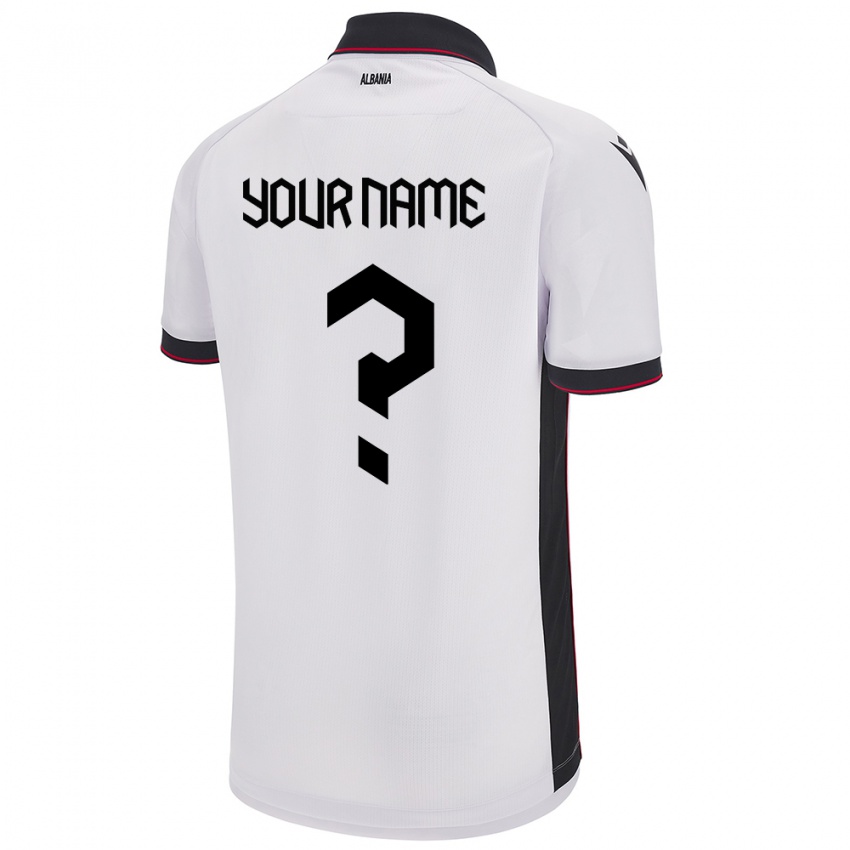 Niño Camiseta Albania Su Nombre #0 Blanco 2ª Equipación 24-26 La Camisa México