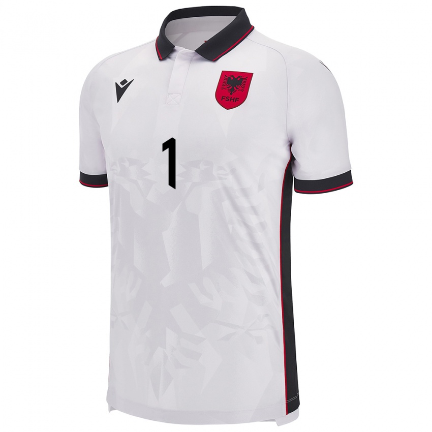 Niño Camiseta Albania Alen Sherri #1 Blanco 2ª Equipación 24-26 La Camisa México