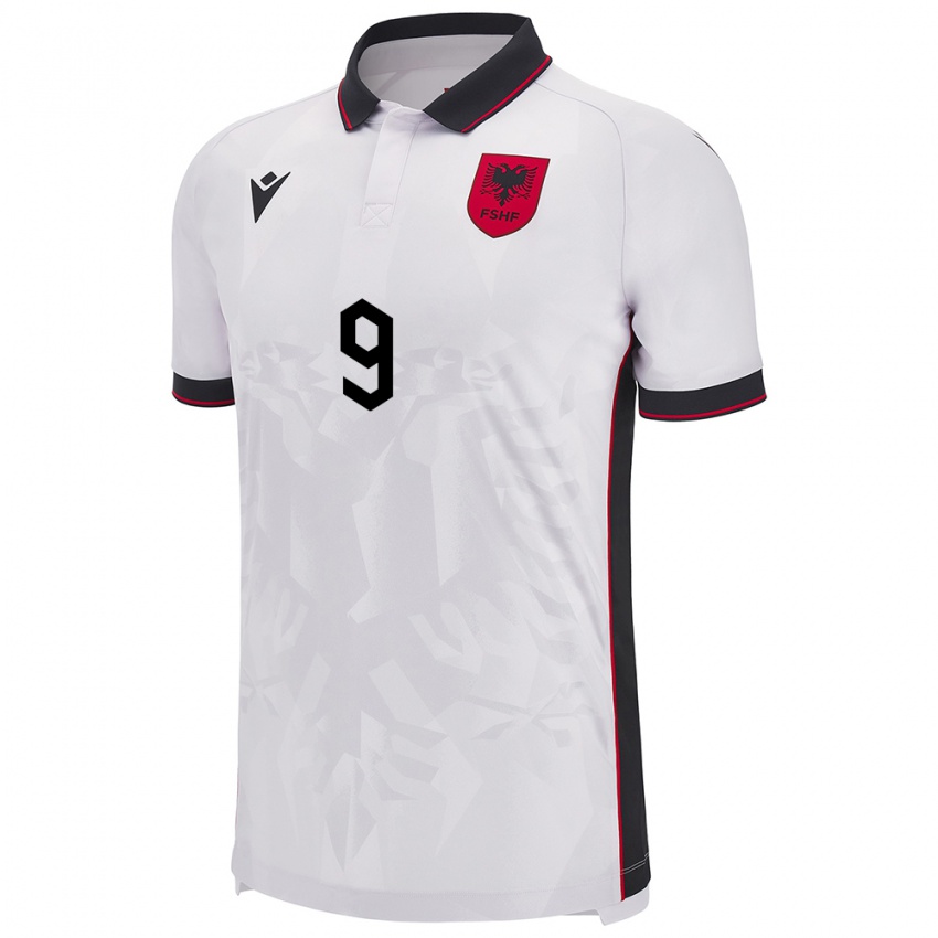 Niño Camiseta Albania Fortesa Berisha #9 Blanco 2ª Equipación 24-26 La Camisa México