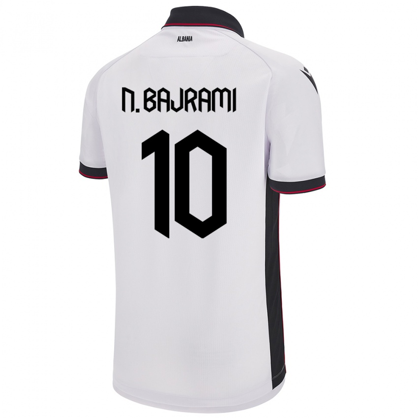 Niño Camiseta Albania Nedim Bajrami #10 Blanco 2ª Equipación 24-26 La Camisa México