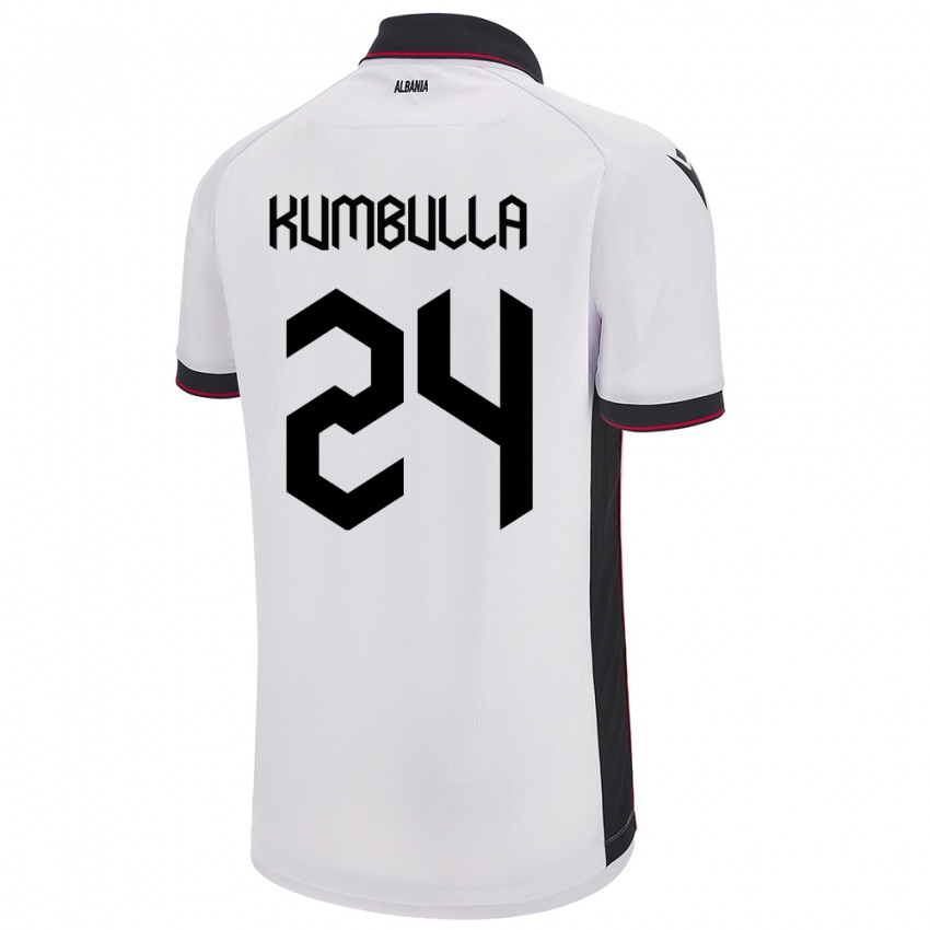 Niño Camiseta Albania Marash Kumbulla #24 Blanco 2ª Equipación 24-26 La Camisa México