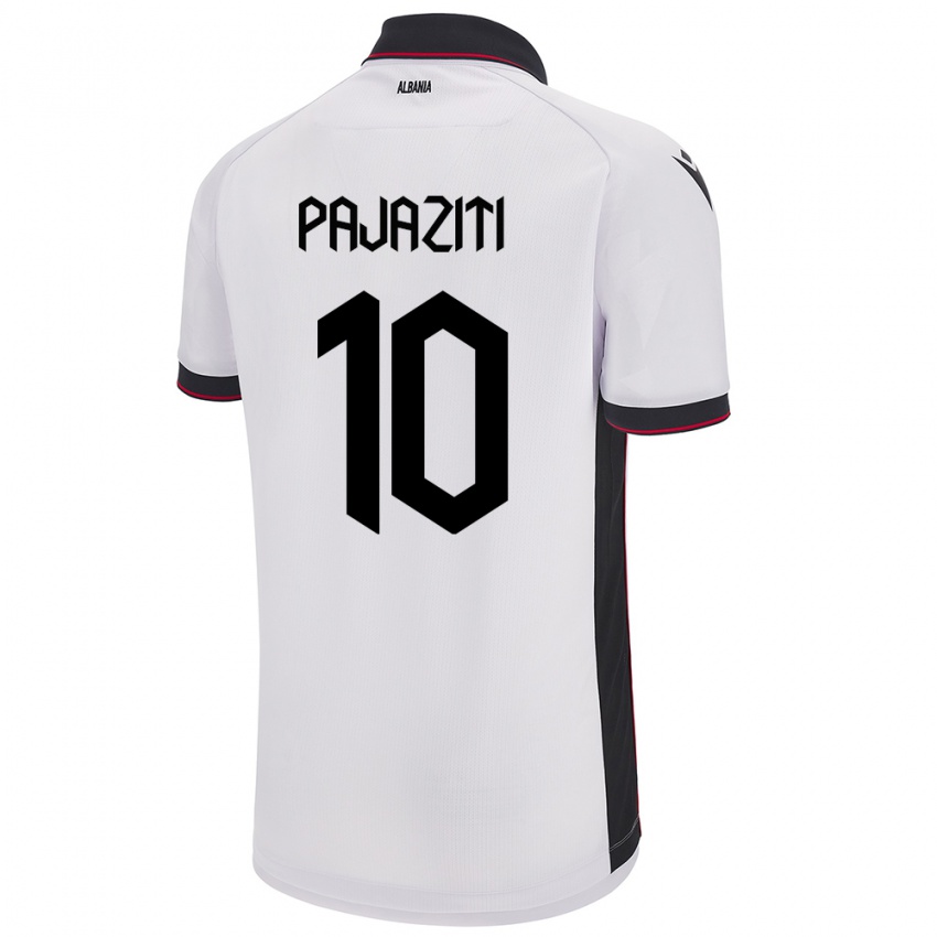 Niño Camiseta Albania Adrion Pajaziti #10 Blanco 2ª Equipación 24-26 La Camisa México