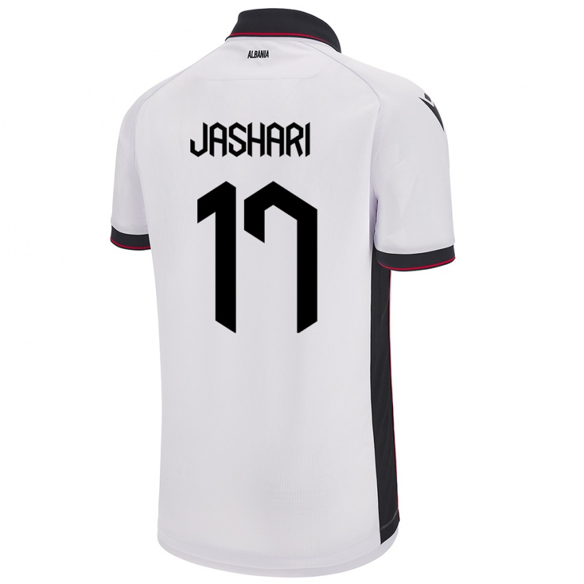 Niño Camiseta Albania Elion Jashari #17 Blanco 2ª Equipación 24-26 La Camisa México