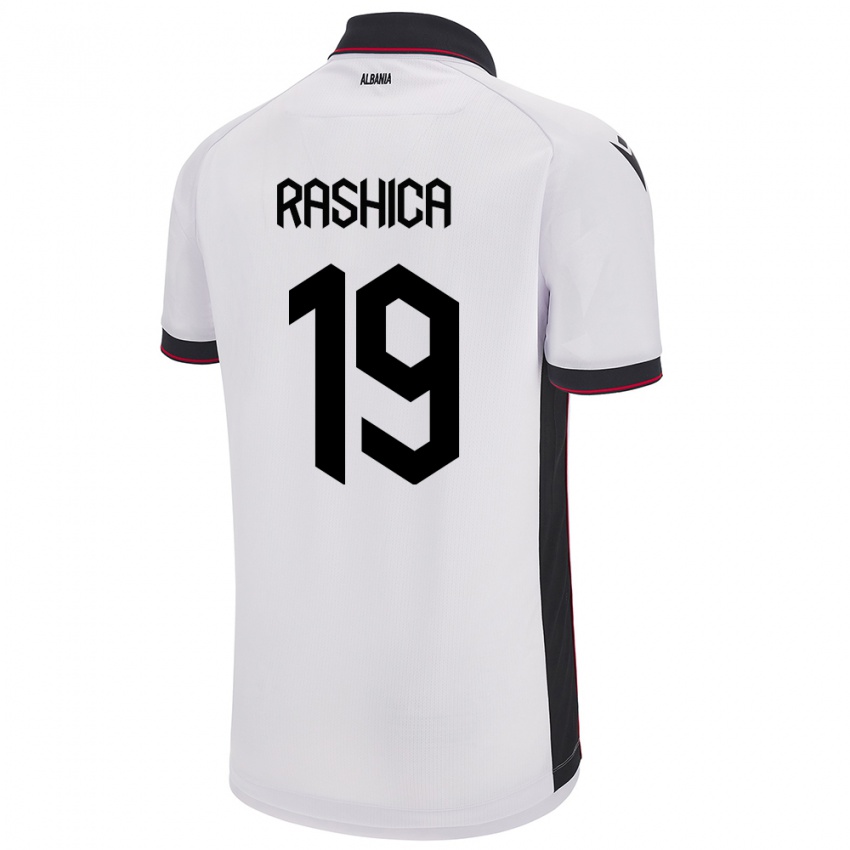 Niño Camiseta Albania Ermir Rashica #19 Blanco 2ª Equipación 24-26 La Camisa México