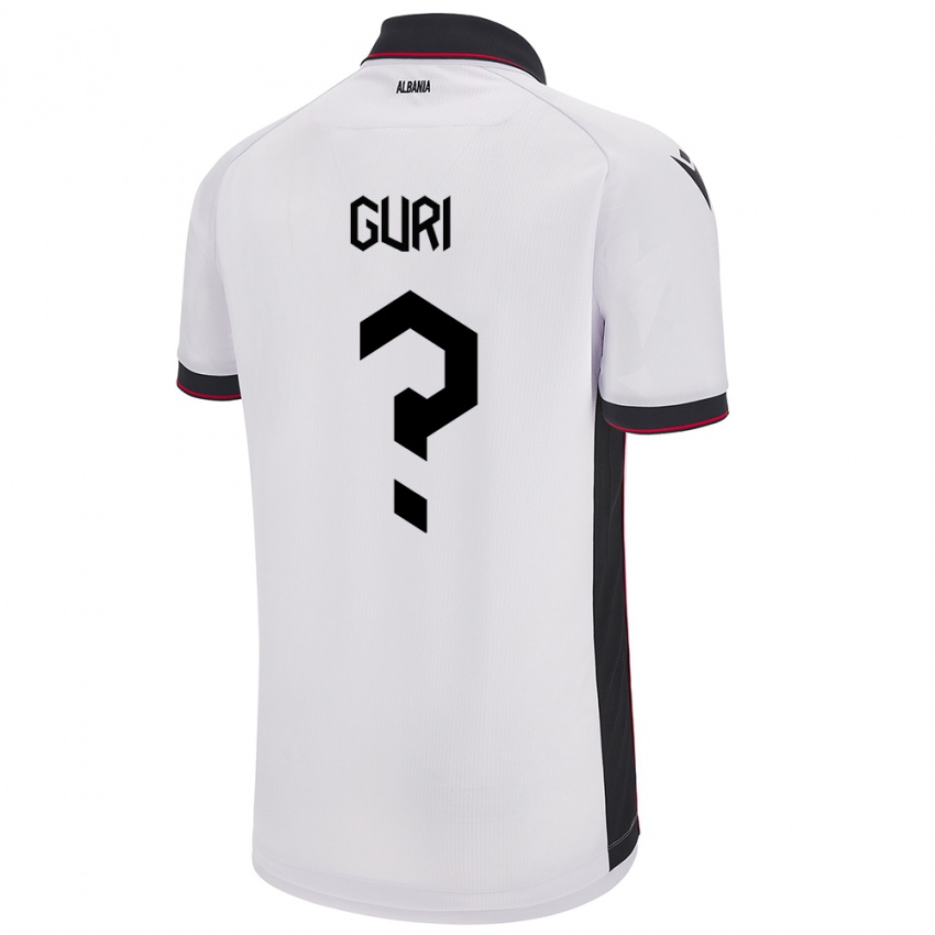 Niño Camiseta Albania Gabriel Guri #0 Blanco 2ª Equipación 24-26 La Camisa México