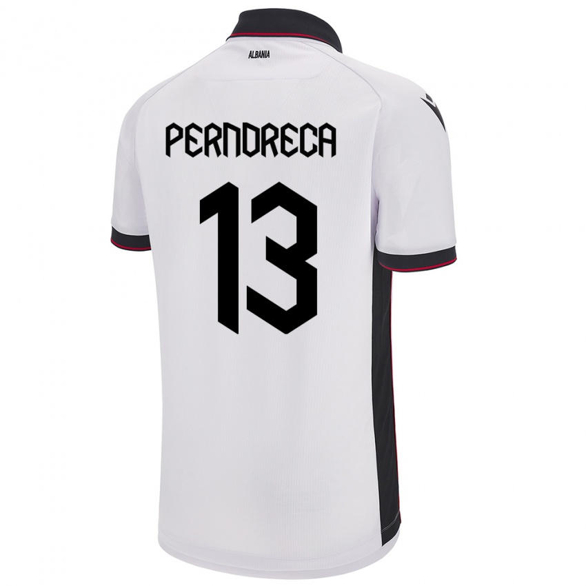 Niño Camiseta Albania Fabjan Perndreca #13 Blanco 2ª Equipación 24-26 La Camisa México
