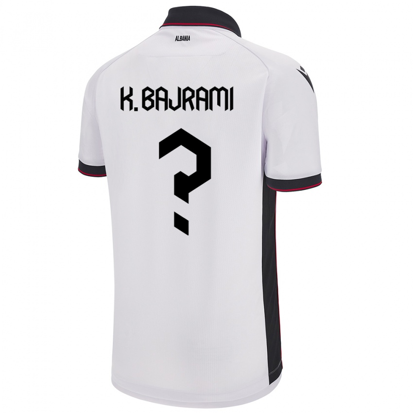 Niño Camiseta Albania Klevi Bajrami #0 Blanco 2ª Equipación 24-26 La Camisa México