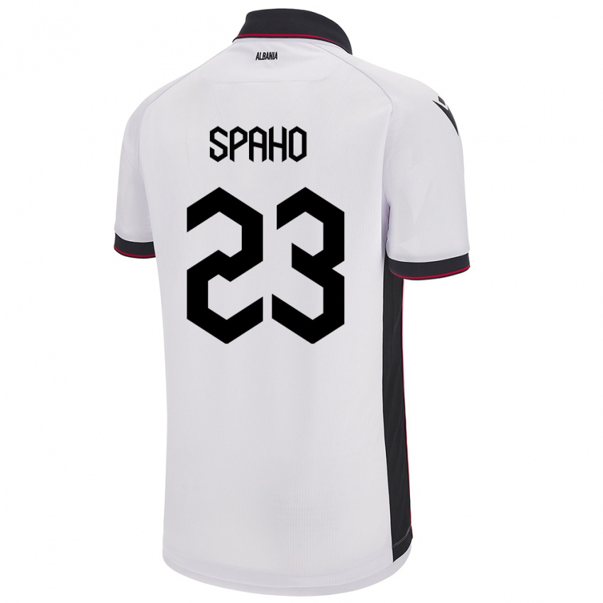 Niño Camiseta Albania Klesjana Spaho #23 Blanco 2ª Equipación 24-26 La Camisa México