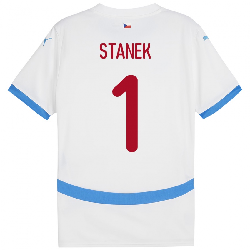 Niño Camiseta Chequia Jindrich Stanek #1 Blanco 2ª Equipación 24-26 La Camisa México