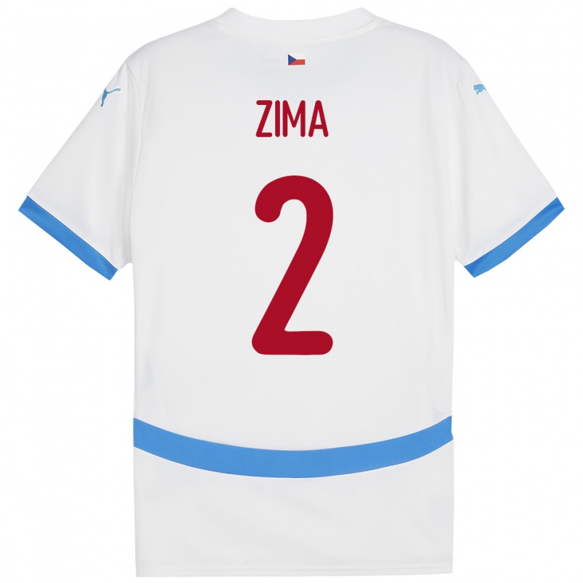 Niño Camiseta Chequia David Zima #2 Blanco 2ª Equipación 24-26 La Camisa México