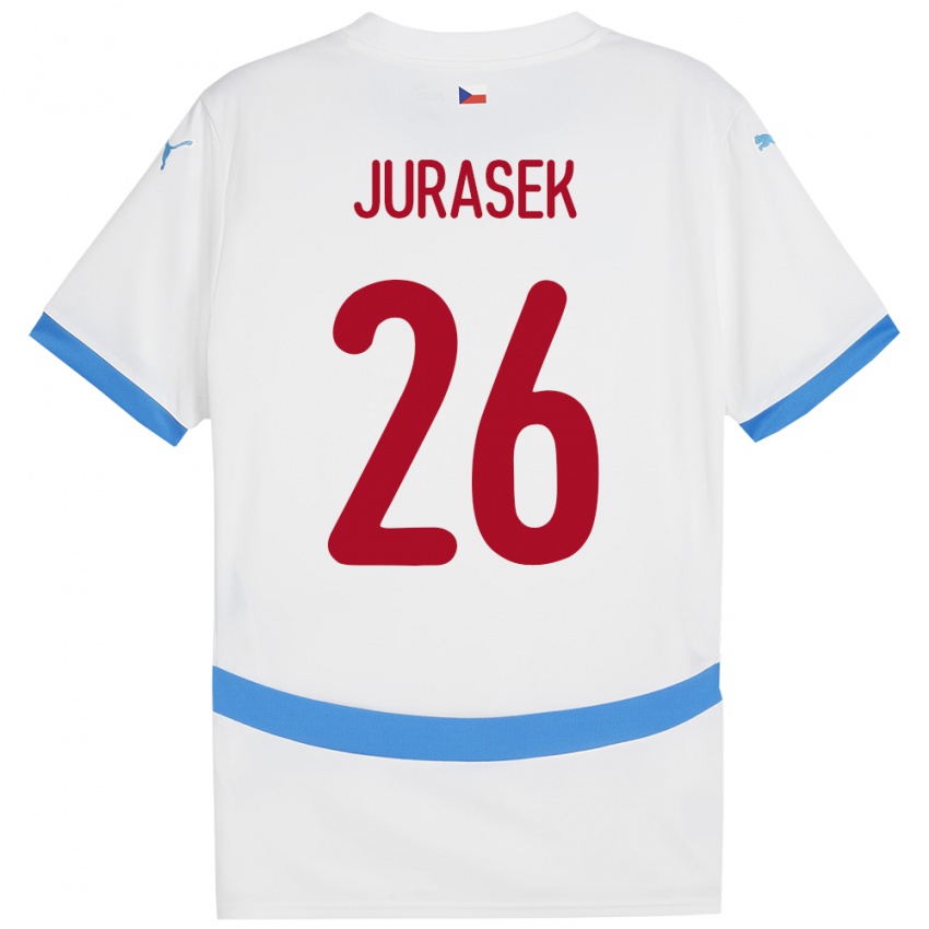 Niño Camiseta Chequia Matej Jurasek #26 Blanco 2ª Equipación 24-26 La Camisa México