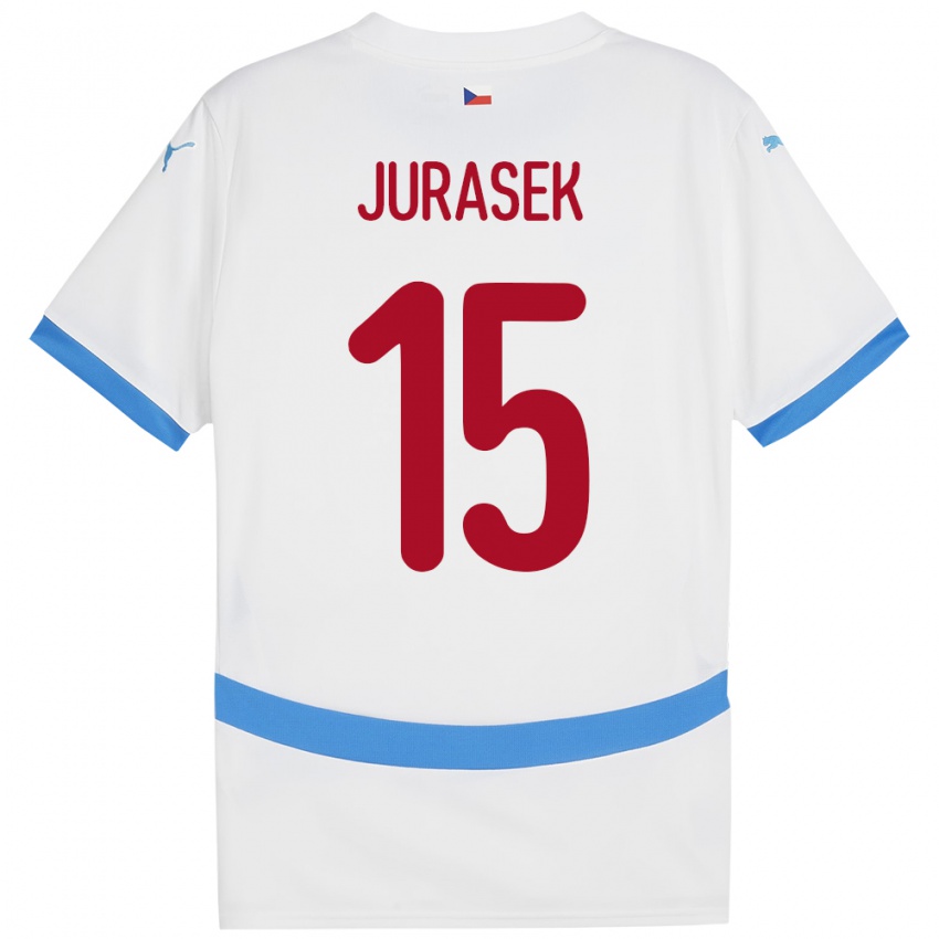 Niño Camiseta Chequia David Jurásek #15 Blanco 2ª Equipación 24-26 La Camisa México