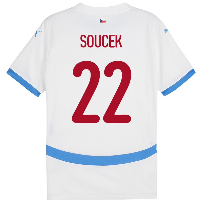 Niño Camiseta Chequia Tomas Soucek #22 Blanco 2ª Equipación 24-26 La Camisa México