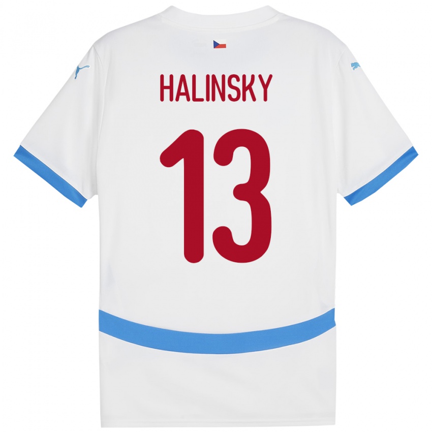 Niño Camiseta Chequia Denis Halinsky #13 Blanco 2ª Equipación 24-26 La Camisa México