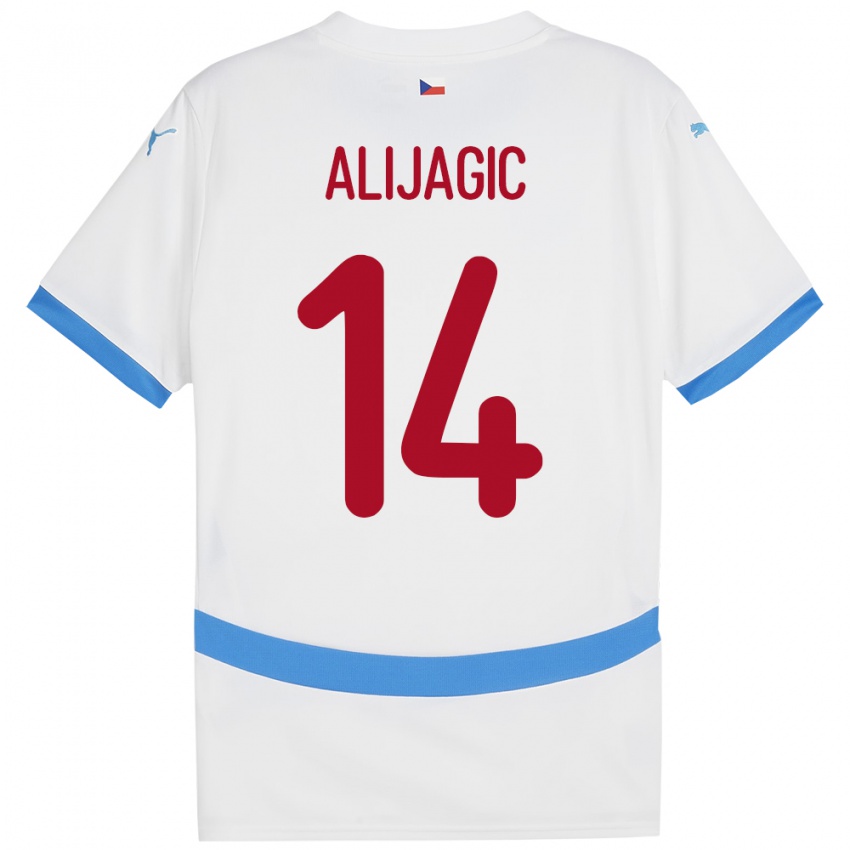 Niño Camiseta Chequia Denis Alijagic #14 Blanco 2ª Equipación 24-26 La Camisa México