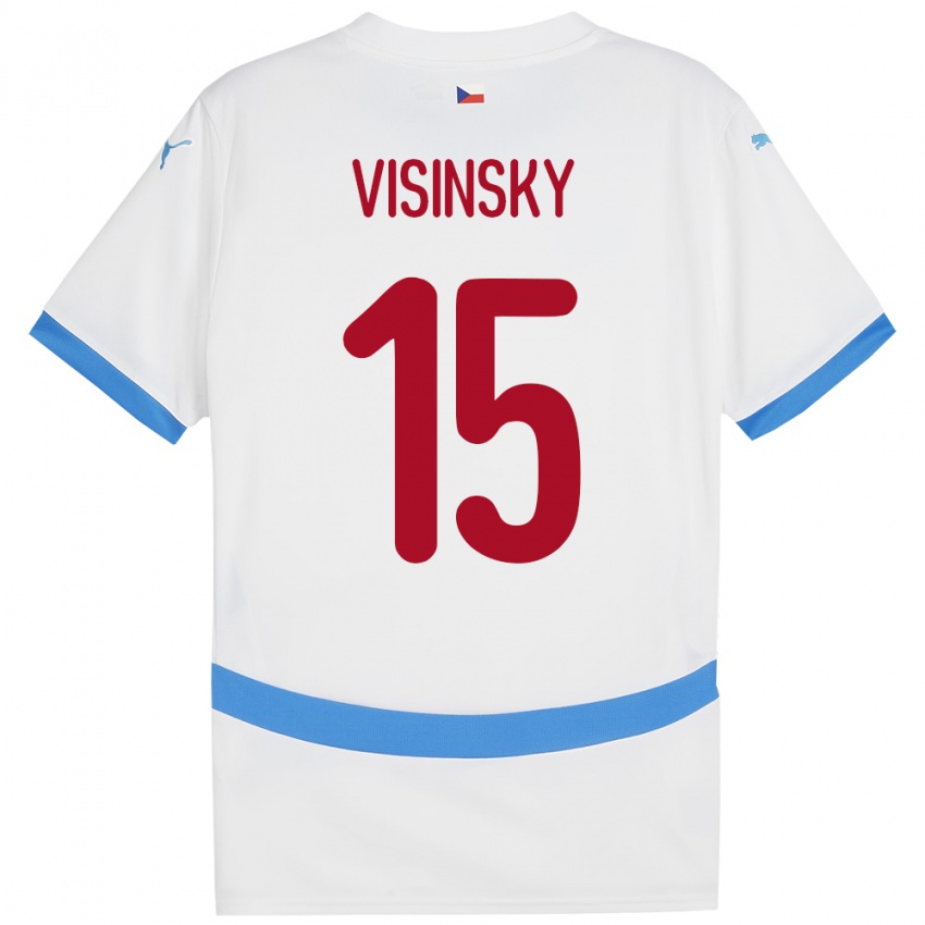 Niño Camiseta Chequia Denis Visinsky #15 Blanco 2ª Equipación 24-26 La Camisa México