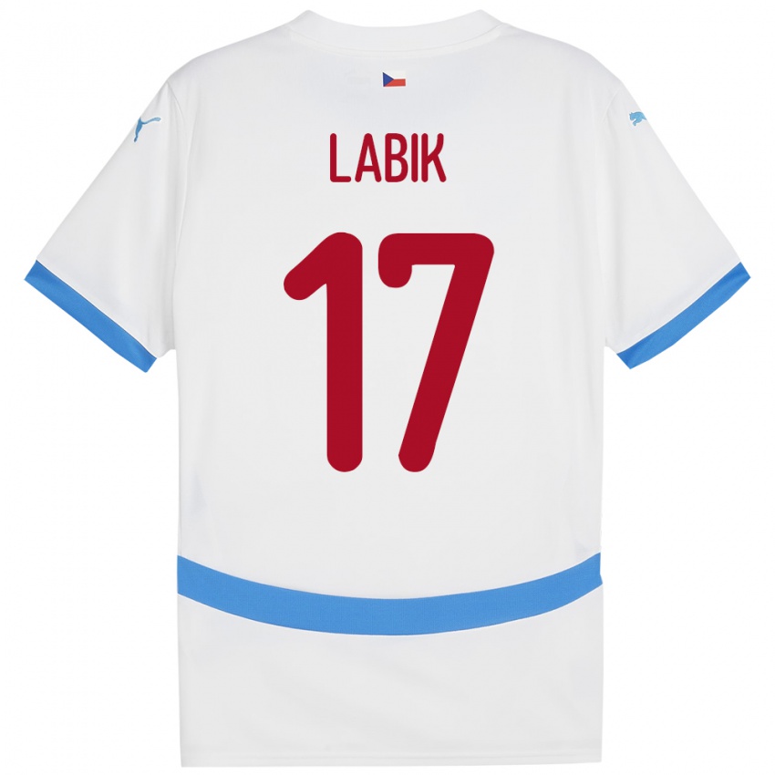 Niño Camiseta Chequia Albert Labik #17 Blanco 2ª Equipación 24-26 La Camisa México