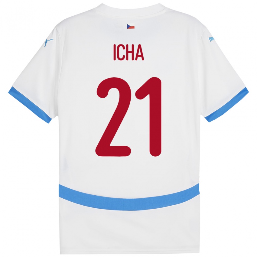 Niño Camiseta Chequia Marek Icha #21 Blanco 2ª Equipación 24-26 La Camisa México