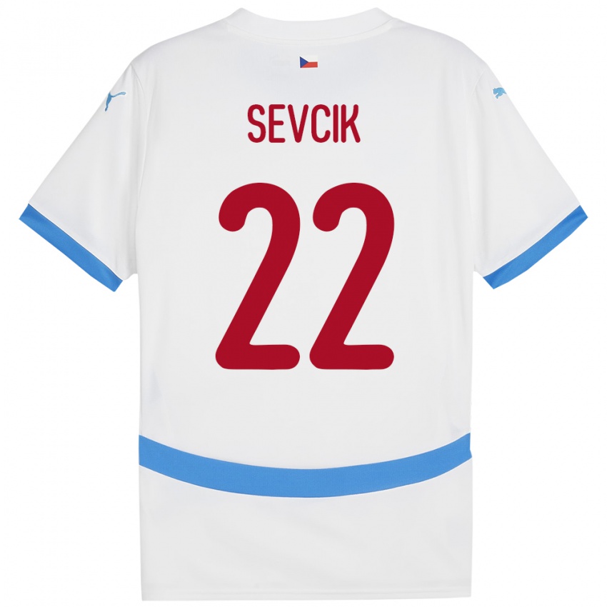 Niño Camiseta Chequia Michal Sevcik #22 Blanco 2ª Equipación 24-26 La Camisa México