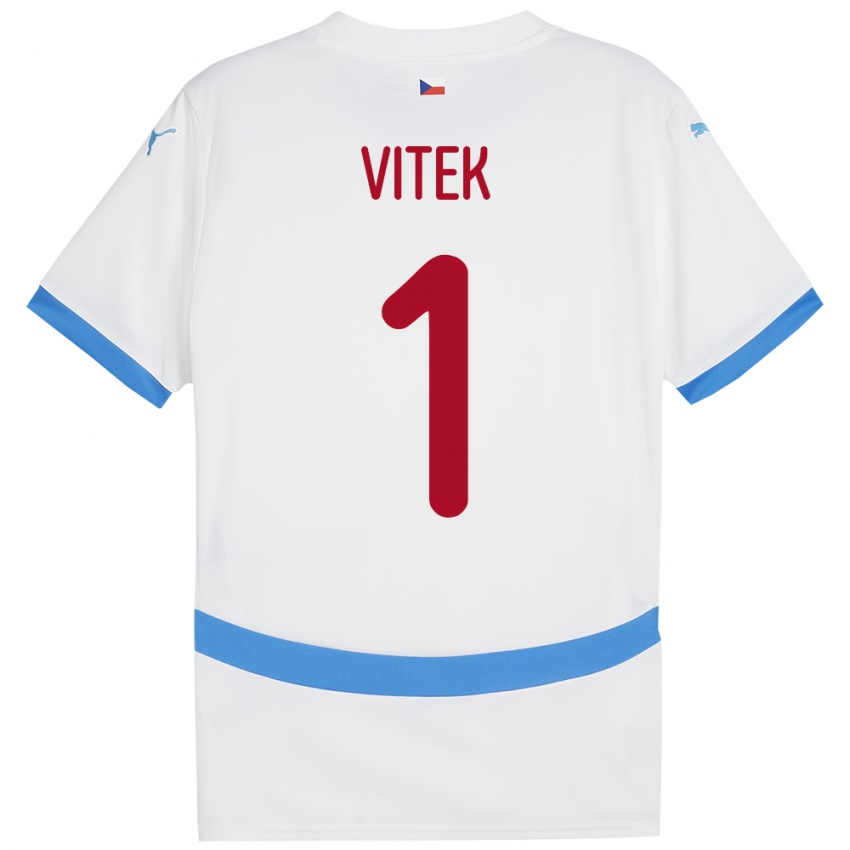 Niño Camiseta Chequia Radek Vitek #1 Blanco 2ª Equipación 24-26 La Camisa México