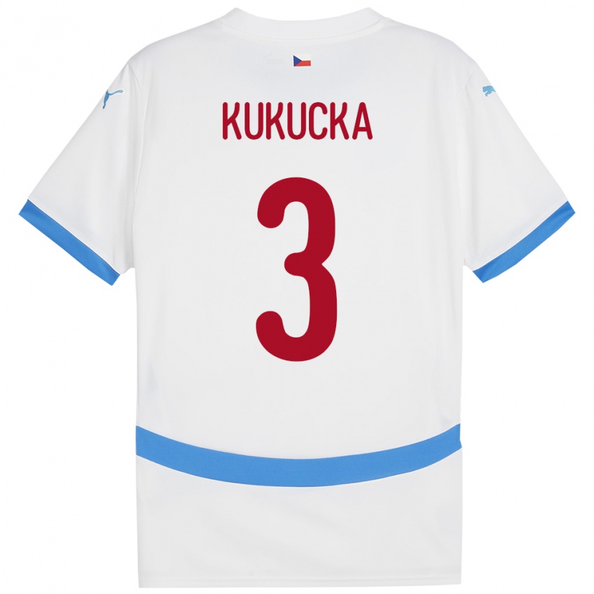 Niño Camiseta Chequia Ondrej Kukucka #3 Blanco 2ª Equipación 24-26 La Camisa México